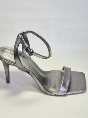 Silver High Heel Sandals 4" Size 10M Dress Shoes!